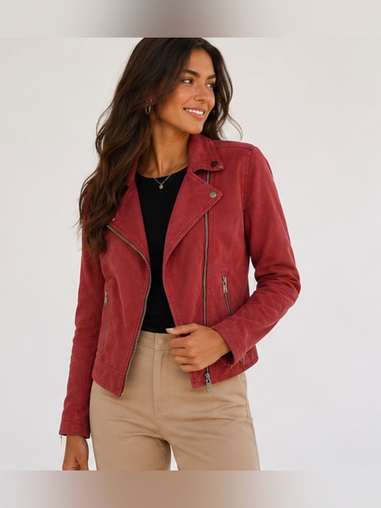 Max Jeans Jackets & Blazers - Max Jeans Zip Moto Jacket Pockets Autumn Fall Winter City Streetwear Boho Travel